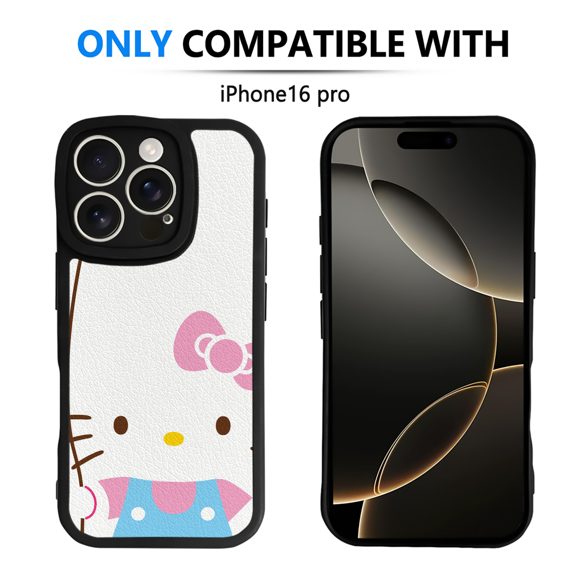 （画像用） Hello Kitty ハローキティ 【iPhone 16シリーズ対応】シリコンスマホケース（レザー調） 材質：シリコン